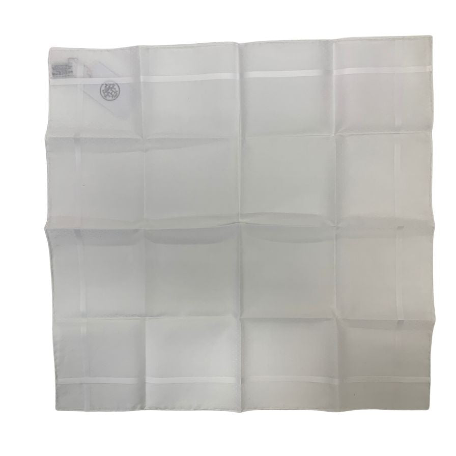 エルメス ハンカチ コットン100% ホワイト レディース HERMES【AFI18】【中古】