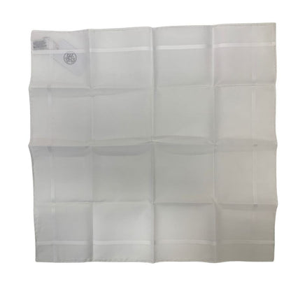 エルメス ハンカチ コットン100% ホワイト レディース HERMES【AFI18】【中古】