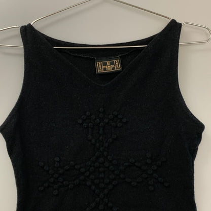 中古◆フェンディ ニット ノースリーブ ブラック レディース US6 FENDI 【AFB36】