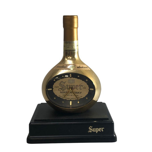スーパーニッカウイスキー 置時計 ヴィンテージ ゴールド 【ジャンク品】SuperNIKKA【AFI28】【中古】