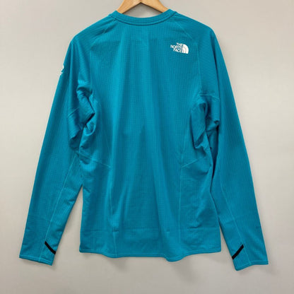新品同様◆ザ ノース フェイス NT12523 クスペディションドライドットクルー アクア メンズ サイズXL THE NORTH FACE 【AFB36】