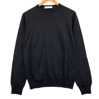 美品◆クルチアーニ ウールクルーネックニット メンズ サイズ 46 ネイビー Cruciani 【AFB11】