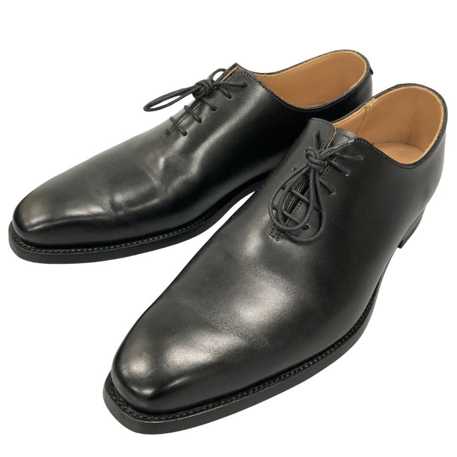 クロケット&ジョーンズ レザーシューズ ALEX プレーントゥ サイズ8 メンズ ブラック CROCKETT&JONES ビジネスシューズ 約26.5cm【LA】【中古】