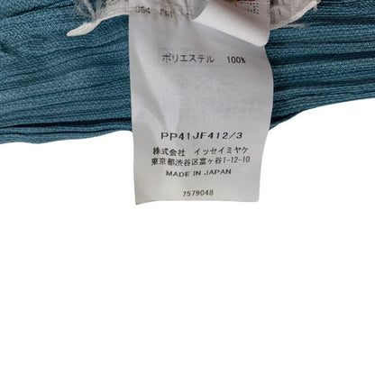 極美品◆プリーツプリーズ イッセイミヤケ プリーツパンツ レディース ブルー系 サイズ3 PLEATS PLEASE ISSEY MIYAKE 【AFB41】