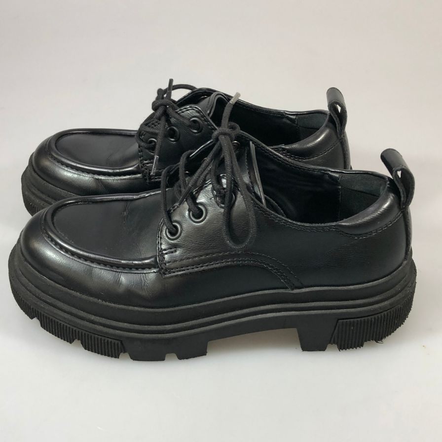 ザラ チャンキーモックシューズ ブラック サイズ39 ZARA 約25.0cm【AFC52】