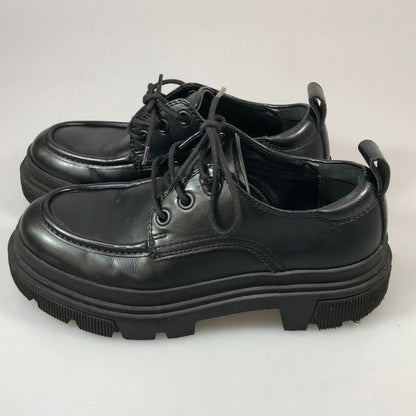 ザラ チャンキーモックシューズ ブラック サイズ39 ZARA 約25.0cm【AFC52】