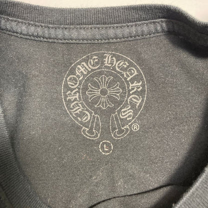 美品◆クロムハーツ Tシャツ ポケットT 胸元ロゴ バックプリント クロス TOKYO ブラック サイズL メンズ CHROME HEARTS 【AFB44】