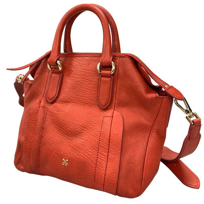 サザビー レザーショルダーバッグ 2WAY レッド レディース The SAZABY LEAGUE【AFE9】