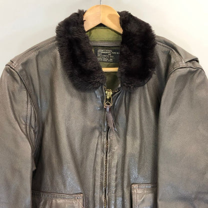 美品◆ブリルブロス レザージャケット TYPE G-1 MIL-J-7823E IDEALジップ サイズ40 メンズ ブラウン BRILL BROS 【AFG1】
