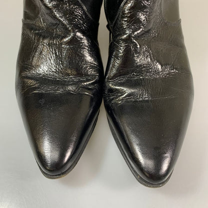 サンローラン ブーツ サイドジップ レザー ブラック メンズ サイズ42  SAINT LAURENT 約27.0cm【AFC43】