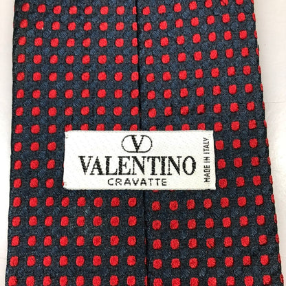 ヴァレンティノ ネクタイ シルク100％ 水玉模様 レッド VALENTINO【AFI19】