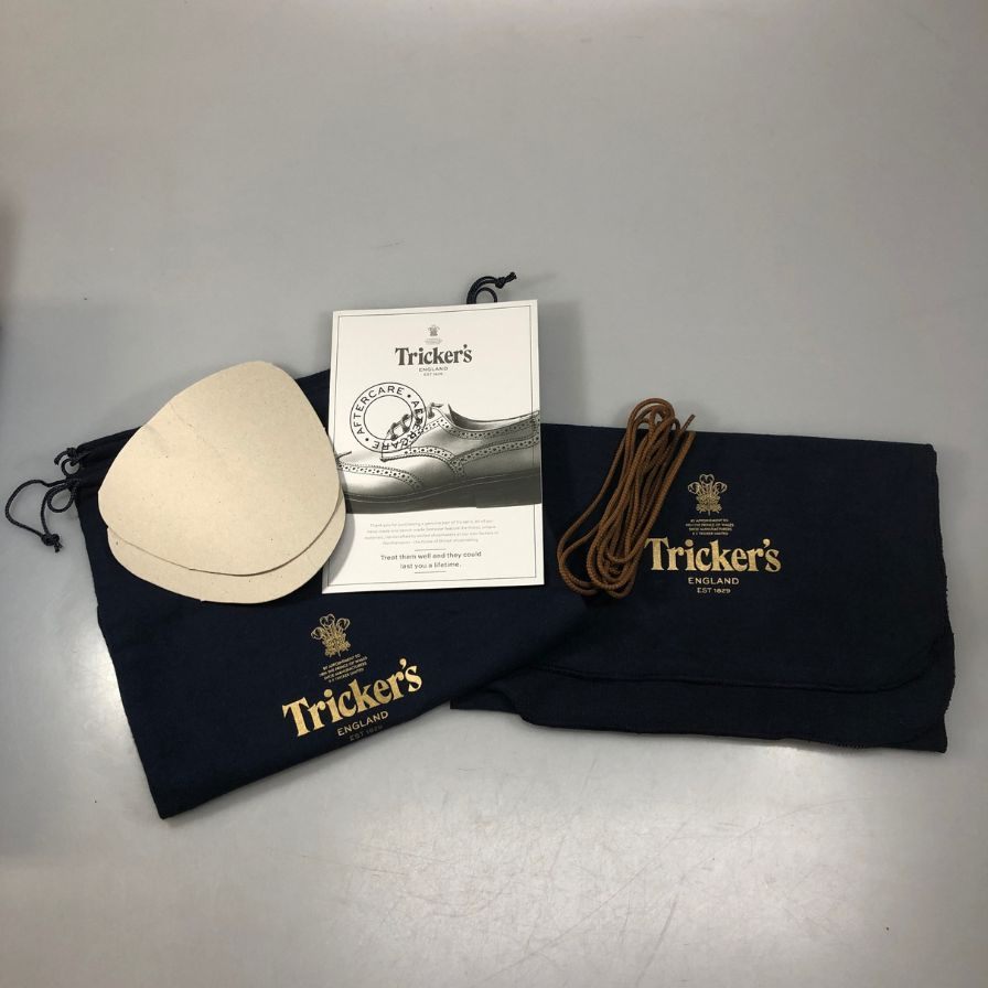 トリッカーズ カントリーブーツ ストウ ウイングチップ 942412 5634/24 ブラウン  UK7ハーフ-5 Tricker’ｓ ブーツ 約25.5cm【LA】【中古】