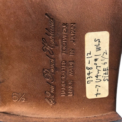 フォーティセカンド ロイヤルハイランド レザーシューズ Uチップ ブラウン サイズ6.5 メンズ 42ND ROYAL HIGHLAND 約24.5cm【AFC41-2】
