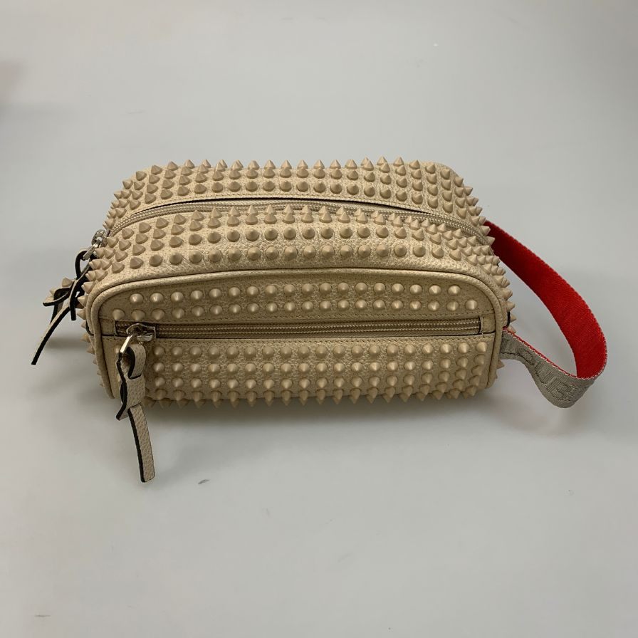クリスチャンルブタン セカンドバッグ ブラスター スタッズ レディース グレージュ Christian Louboutin【AFE4】