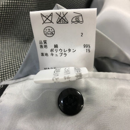 美品◆ジョゼフ オム 2B コットン ジャケット センターベント メンズ サイズ48 グレー系 JOSEPH HOMME 【AFA16】