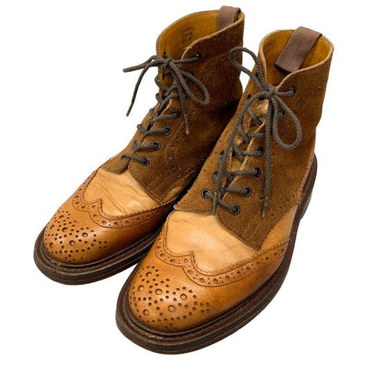 トリッカーズ シップス別注 カントリーブーツ 2508 モールトン コンビ メンズ サイズ7 ブラウン Tricker`s SHIPS 約25.5cm【AFC33】