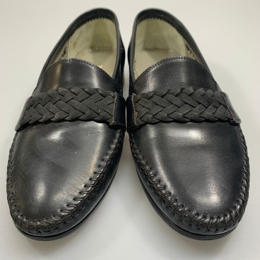 ロレンツォ バンフィ ローファー ブラック サイズ7 メンズ Lorenzo Banfi 約25.5cm【AFC41-2】
