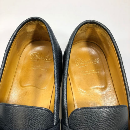 パラブーツ アドニス コインローファー カーフ シボ革 ネイビー UK8 Paraboot ローファー 約26.5cm【LA】【中古】