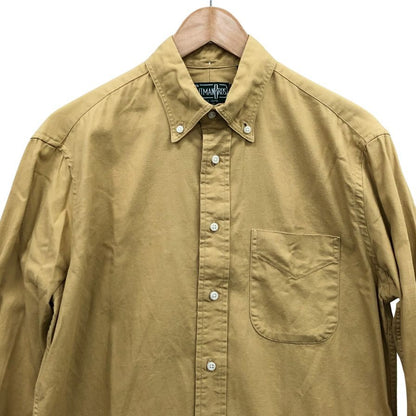 極美品◆ギットマン ヴィンテージ 長袖シャツ ボタンダウン アメリカ製 コットン メンズ カーキ サイズM GITMAN VINTAGE 【AFB9】