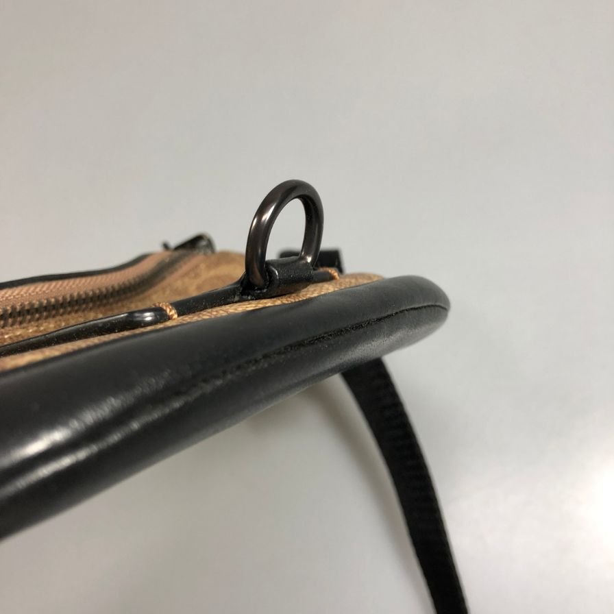 コーチ ウエストバッグ シグネチャー レザー ファスナー ブラウン×ブラック COACH【AFE6】