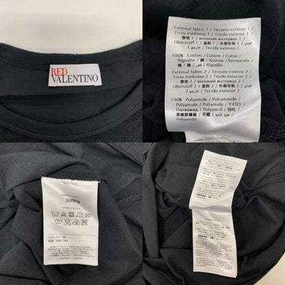 美品◆レッドヴァレンティノ レースTシャツ レディース ブラック サイズXS RED VALENTINO 【AFB20】