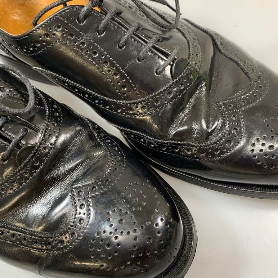 コールハーン レザーシューズ ウイングチップ ガラスレザー ブラック サイズUS11D メンズ COLE HAAN 約28.5cm【PTM1】