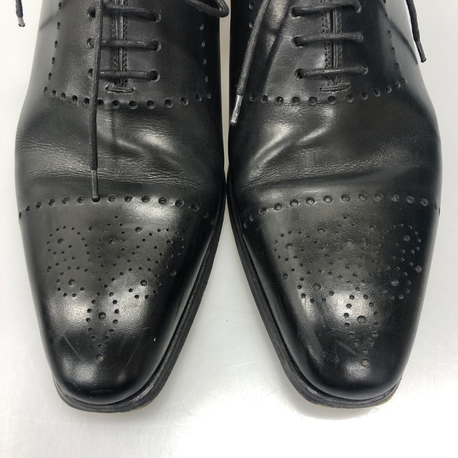 マグナーニ レースアップシューズ ホールカット メダリオン ブラック メンズ サイズ41 17505 MAGNANNI 約26.0cm【AFC47】