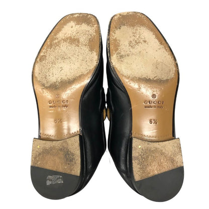 グッチ ローファー インターロッキング ブラック メンズ サイズ6.5 598348 GUCCI 約25.0cm【AFC32】
