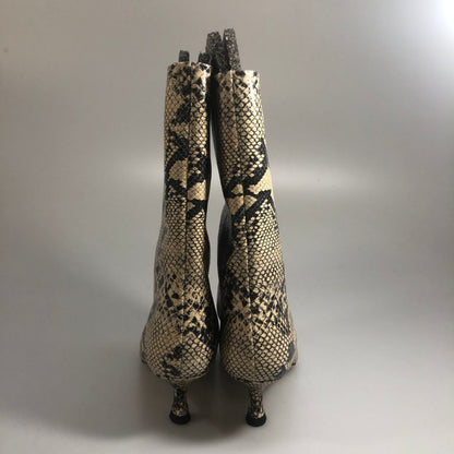 ペリーコ サニー ブーツ SEVILLA パイソン 総柄 ベージュ系 レディース サイズ36 PELLICO SUNNY 約22.5cm【AFD3】