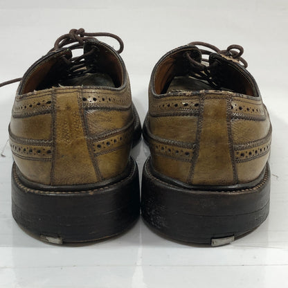フローシャイム レザーシューズ ロングウィング グレインレザー ゴールデンハーベスト ライトブラウン メンズ サイズUS10.5 FLORSHEIM 約28.5cm【AFC32】