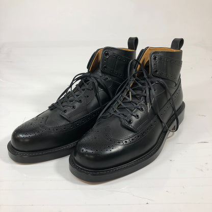 エンダースキーマ レザーブーツ 冗談一 ウイングチップ ブラック サイズ5 メンズ Hender Scheme 約26.5cm【AFD14】