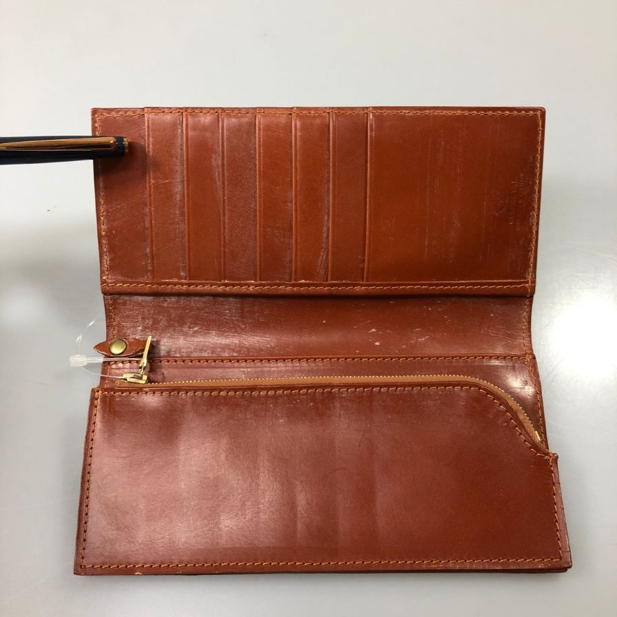 グレンロイヤル 長財布 二つ折り財布 ブライドルレザー 赤茶 GLENROYAL【AFI1】