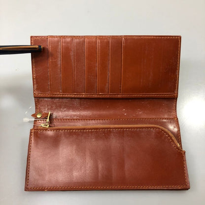 グレンロイヤル 長財布 二つ折り財布 ブライドルレザー 赤茶 GLENROYAL【AFI1】