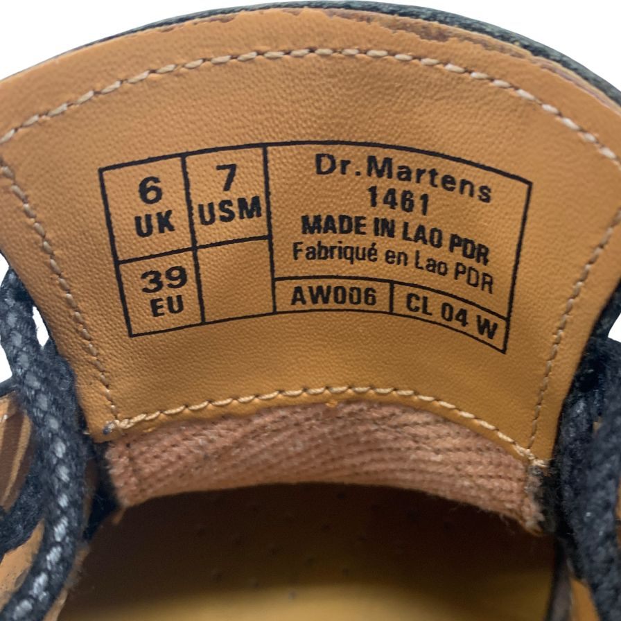 ドクターマーチン レザーシューズ コンビ レザー 3ホール 1461 ブラック ブラウン メンズ サイズUK6 Dr.Martens 約24.5cm【AFC29】