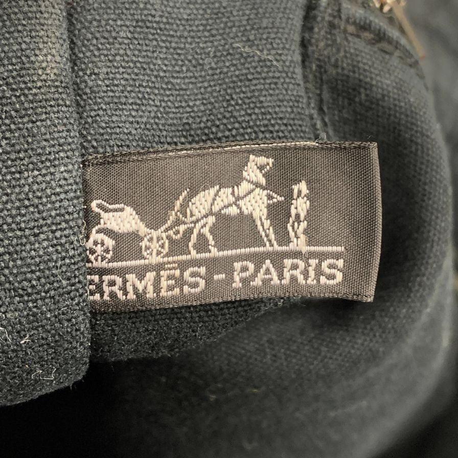 エルメス ハンドバッグ フールトゥー MM キャンバス ハンドバッグ レディース ブラック HERMES【AFE3】