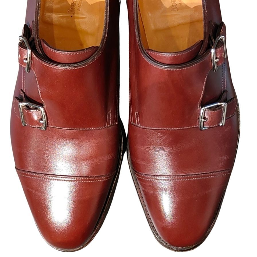 ジョンロブ レザーシューズ ダブルモンク ウィリアム ブラウン サイズUK 5.5E JOHNLOBB William ビジネスシューズ 約24.5cm【LA】【中古】