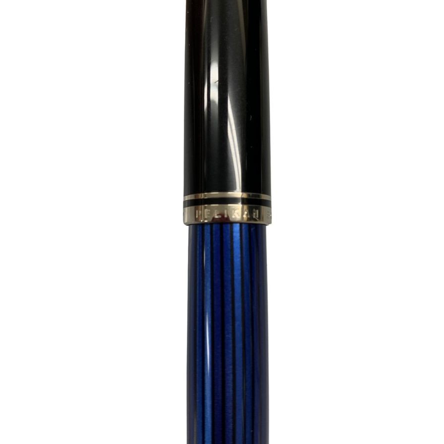 美品◆ペリカン 万年筆 スーベレーン ペン先14C-585 M405 ブルー縞 Pelikan【AFI15】