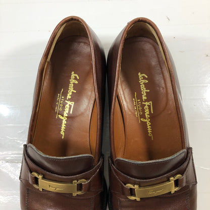 サルヴァトーレ フェラガモ ビットローファー ガンチーニ 9235 カーフ ブラウン メンズ サイズUK8.5  Salvatore Ferragamo 約27.0cm【AFC4】
