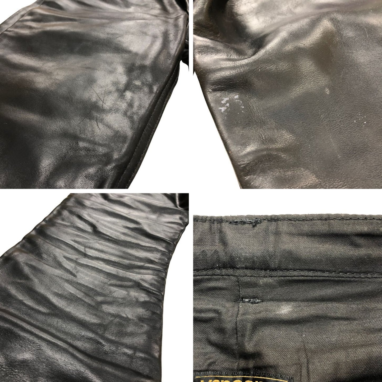 バンソン レザーパンツ ブーツカット ホースハイド MADE IN USA メンズ サイズ30 ブラック VANSON 【AFA21】