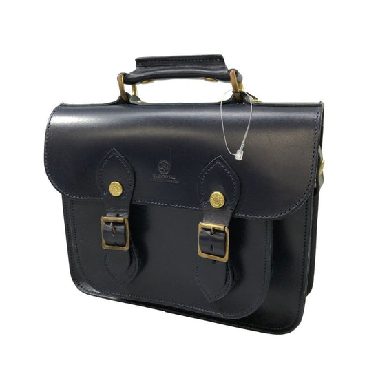 グレンロイヤル ショルダーバッグ サッチェル 9インチ ブライドルレザー ネイビー GLENROYAL SATCHEL BAG 9INCH【AFE9】