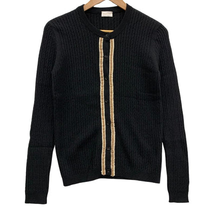 美品◆ヴァレンティノ ローマ カーディガン カシミア混 レディース サイズ44 ブラック VALENTINO ROMA 【AFB20】