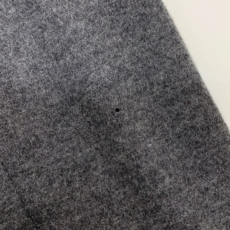 美品◆ルネ ワンピース ウール アンゴラ 長袖 フリル ジップ 膝丈 グレー レディース サイズ38 Rene 【AFB27】