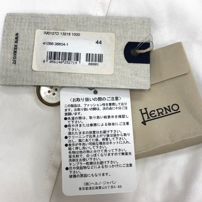 美品◆ヘルノ トレンチコート レインコレクション ホワイト メンズ サイズ44 HERNO 【AFA16】