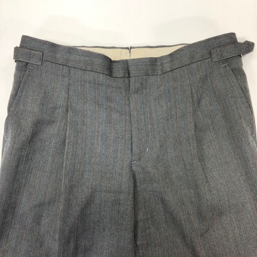 フェンダール パンツ スラックス ウール想定 サイドアジャスター ワンプリーツ メンズ サイズ41 1/2 グレー Fendart 【AFB33】