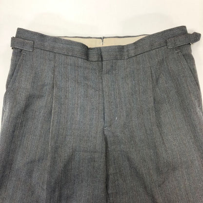 フェンダール パンツ スラックス ウール想定 サイドアジャスター ワンプリーツ メンズ サイズ41 1/2 グレー Fendart 【AFB33】