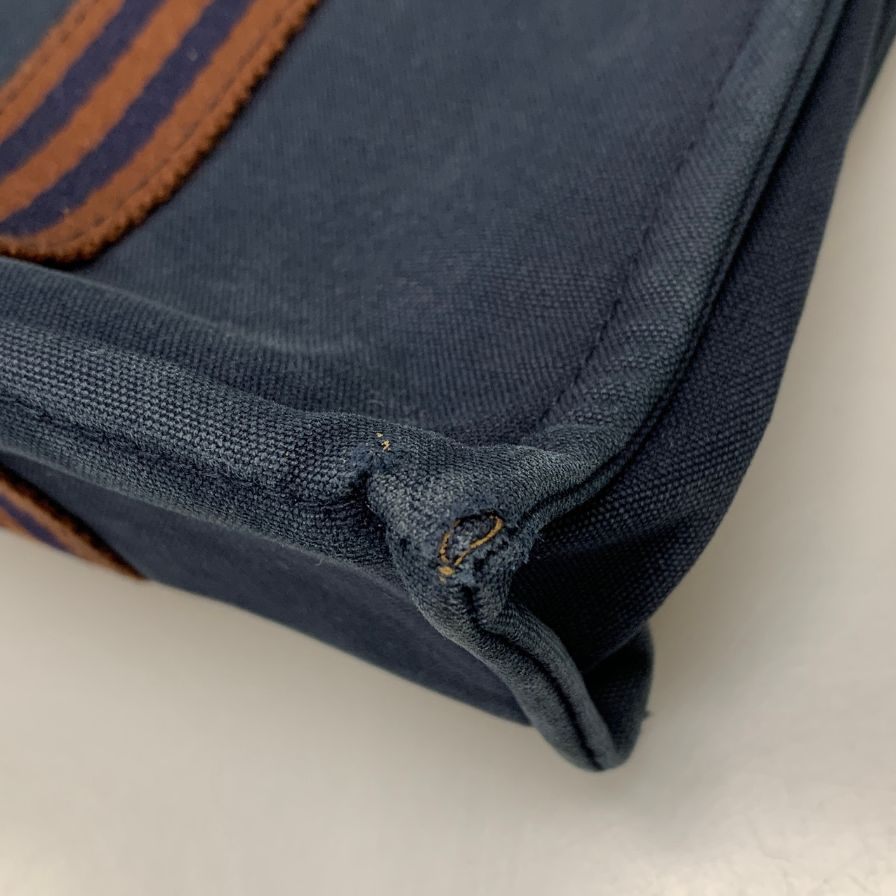 エルメス ハンドバッグ フールトゥー PM キャンバス ハンドバッグ レディース ネイビー HERMES【AFE6】