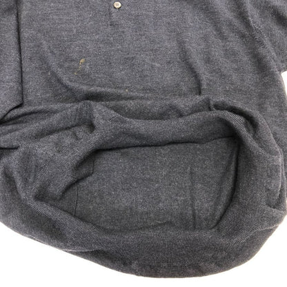 中古■グッチ ニット ポロシャツ 長袖 ウール 100％ ネイビー サイズ L GUCCI 【AFB41】