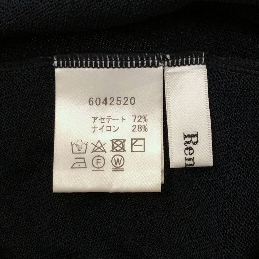 中古◆ルネ ニットワンピース ロングスリーブ レディース ネイビー サイズ34 Rene 【AFB13】