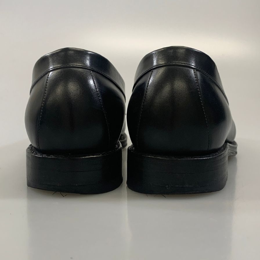 ジャランスリワヤ レザーシューズ コインローファー カーフ 98324 メンズ ブラック サイズ9 Jalan Sriwijaya 約27.5cm【AFC31】