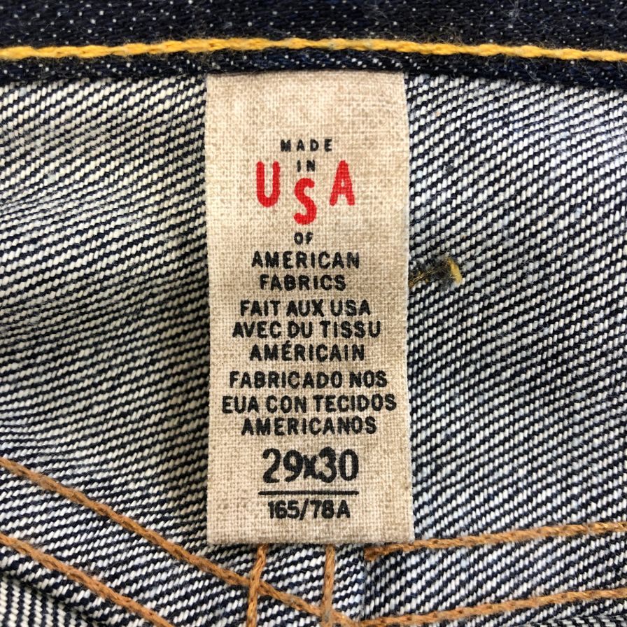 ダブルアールエル ラルフローレン デニムパンツ ボタンフライ インディゴ メンズ サイズ W29 L30 RRL RALPH LAUREN 【AFB9】